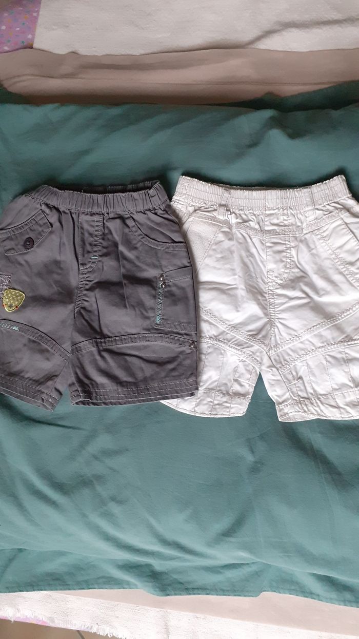 Lot de 2 shorts garçon 6 mois
