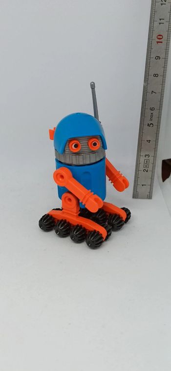 Robot bleu sur roues playmobil