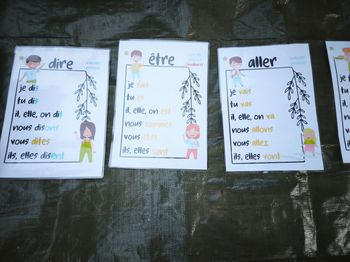 Lot de 6 cartes aide mémoire