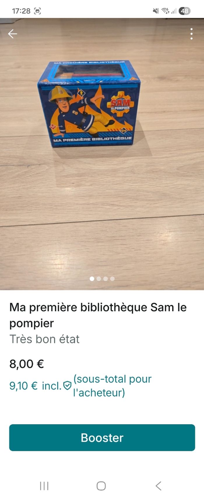 Ma première bibliothèque Sam le pompier