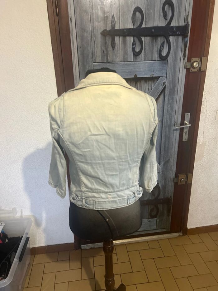 Veste en jeans style perfecto Zara - photo numéro 3