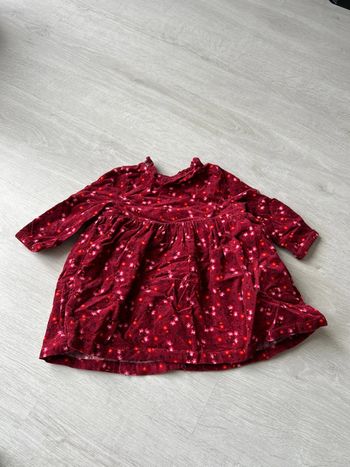 Robe velour bébé fille 9 mois DPAM