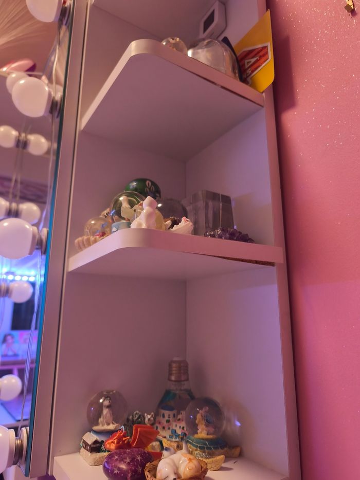 Armoire coiffeuse avec miroir et leds - photo numéro 8