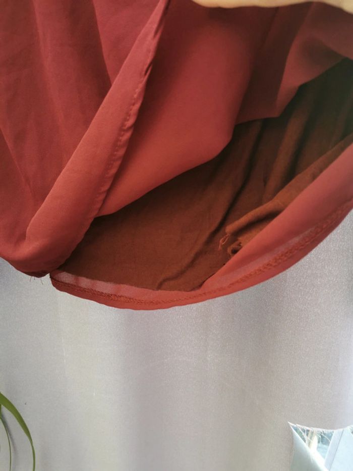 Blouse originale en 40 bordeaux oeillets - photo numéro 4