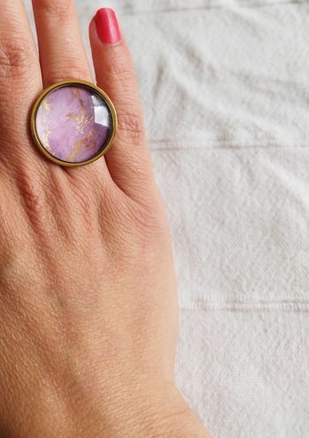 bague ajustable en acier inoxydable doré