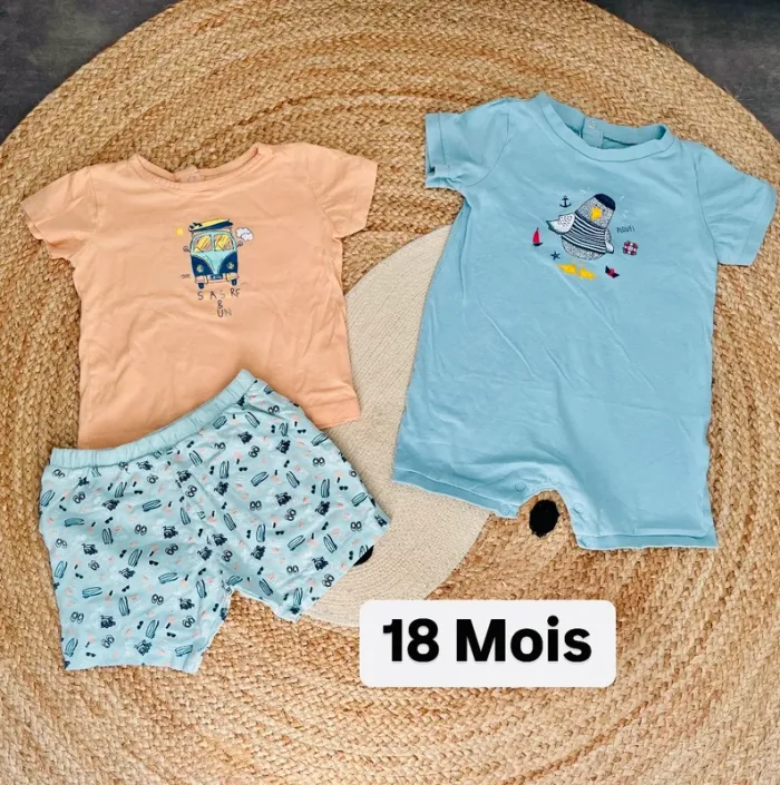 Ensemble et combinaison été 18 mois