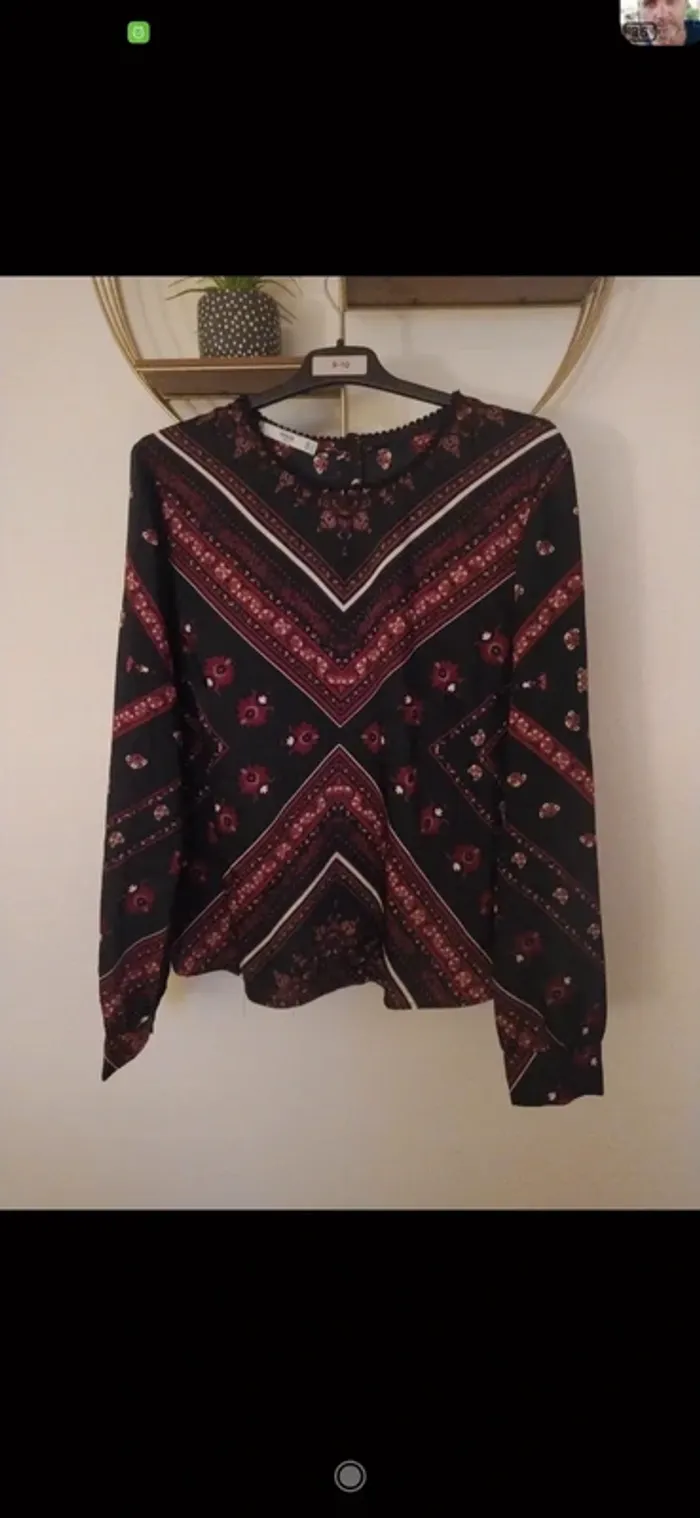 Blouse colorée vintage Mango M