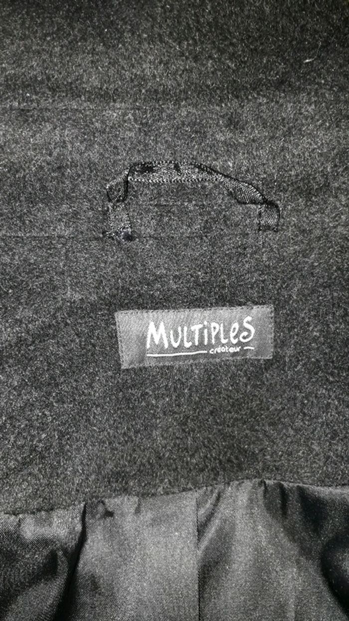 Manteau angora laine gris taille 2 - photo numéro 5