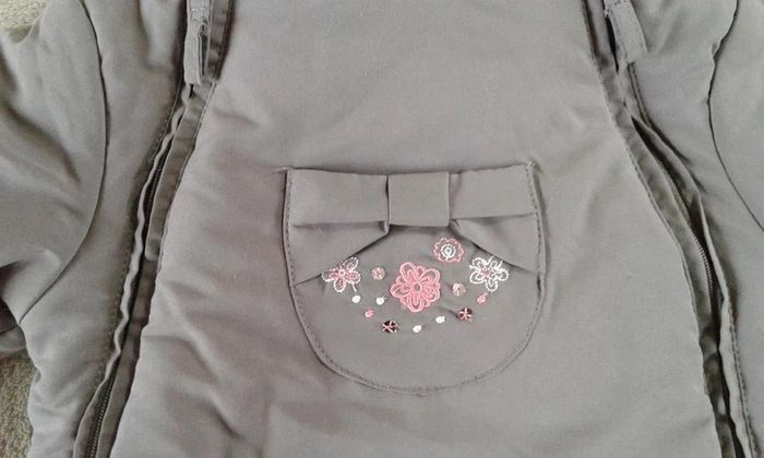 Combipilote / Combinaison taupe et rose Mini Adelie 3 mois - photo numéro 3
