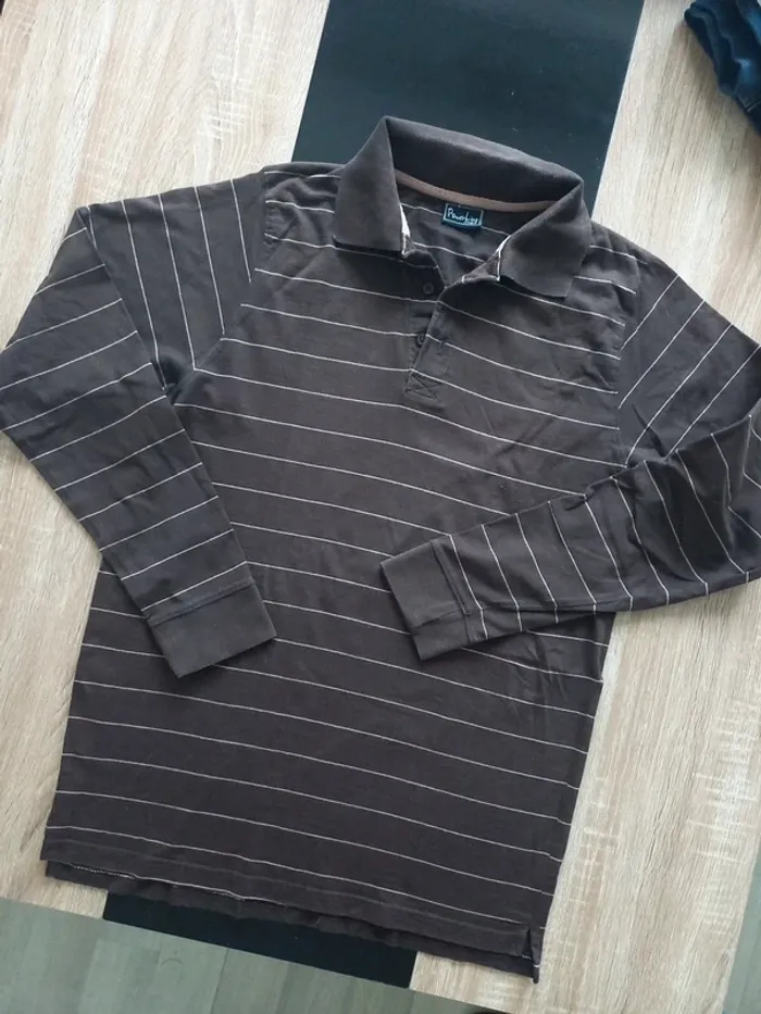 Polo homme marron T.M/L - photo numéro 2