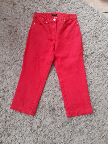 Pantalon 3/4 rouge T36 Damart Happy D