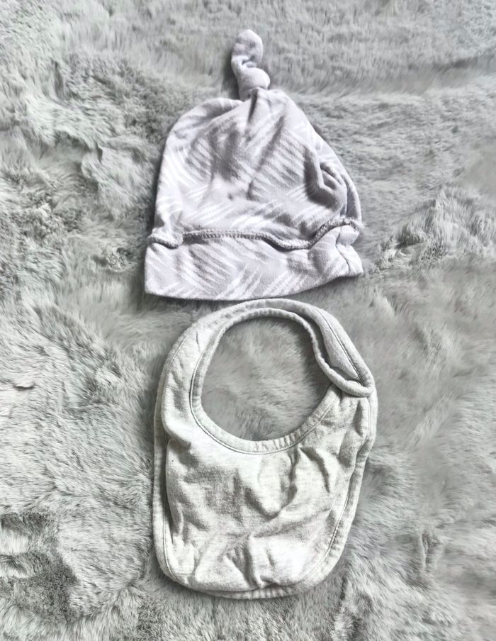 Bonnet+bavoir 1-3mois