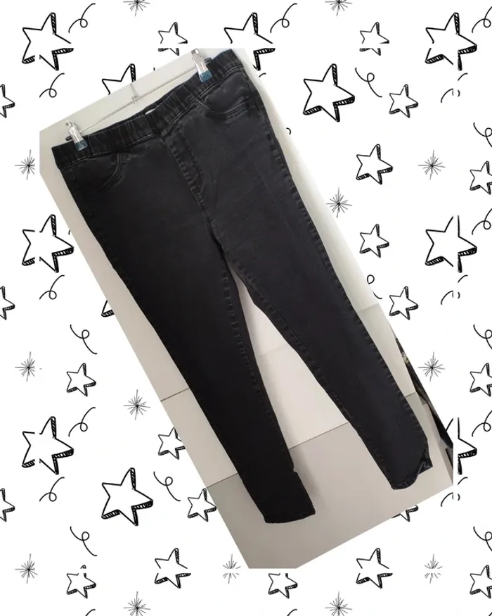 Pantalon  jogging noir taille élastique Kiabi – T42 / 30L