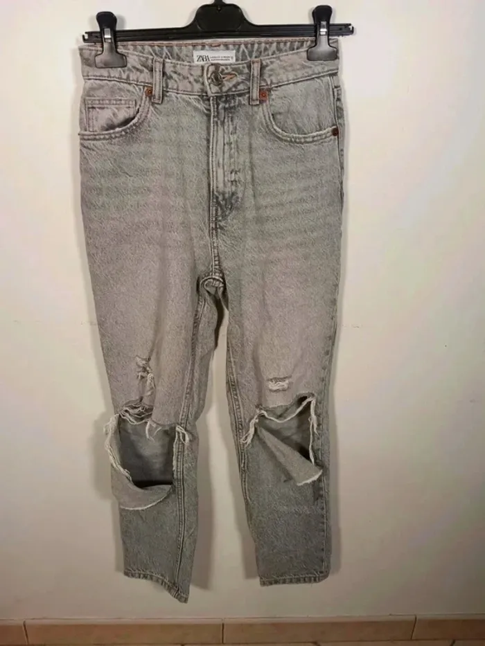 C18 jeans gris Zara 34