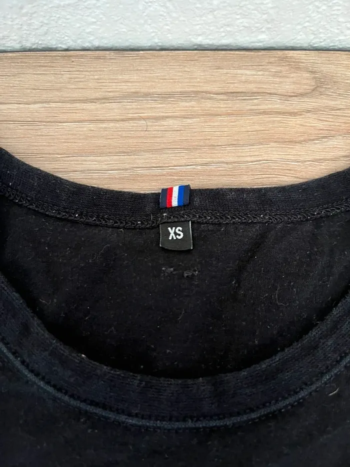 T-shirt noir avec logo brodé - photo numéro 3