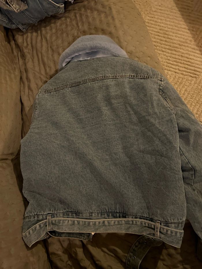 Veste jeans chaude manteau hiver moumoute - photo numéro 5
