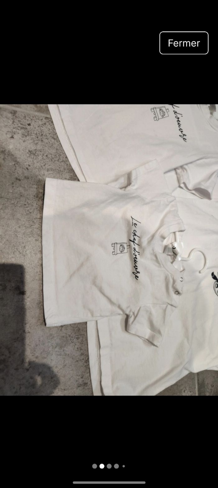 Lot t-shirt manches courtes photo l'inspiration l'artiste chef d'oeuvre - photo numéro 2