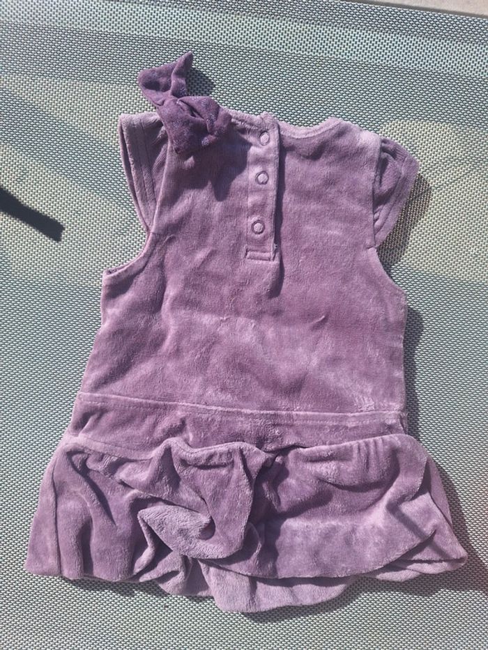 Robe velour violet uni - photo numéro 2