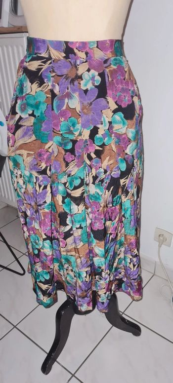 Jupe midi fleurie vintage 40