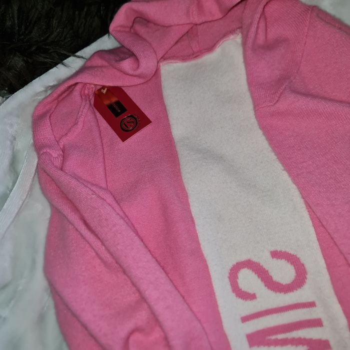 Long gilet maille oversize rose neuf - photo numéro 10