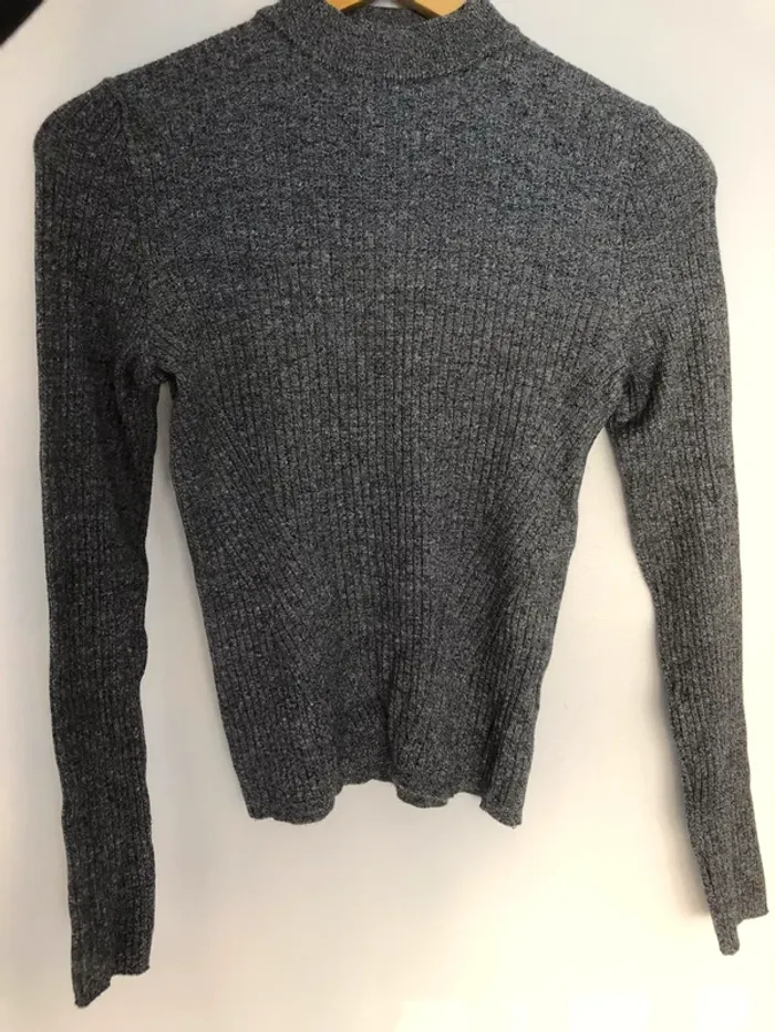 Top long, gris bershka