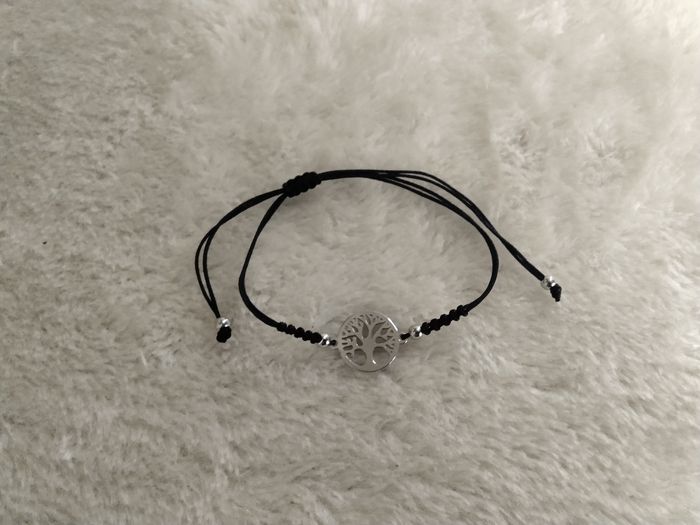 Bracelet cordon noir arbre de vie - photo numéro 2