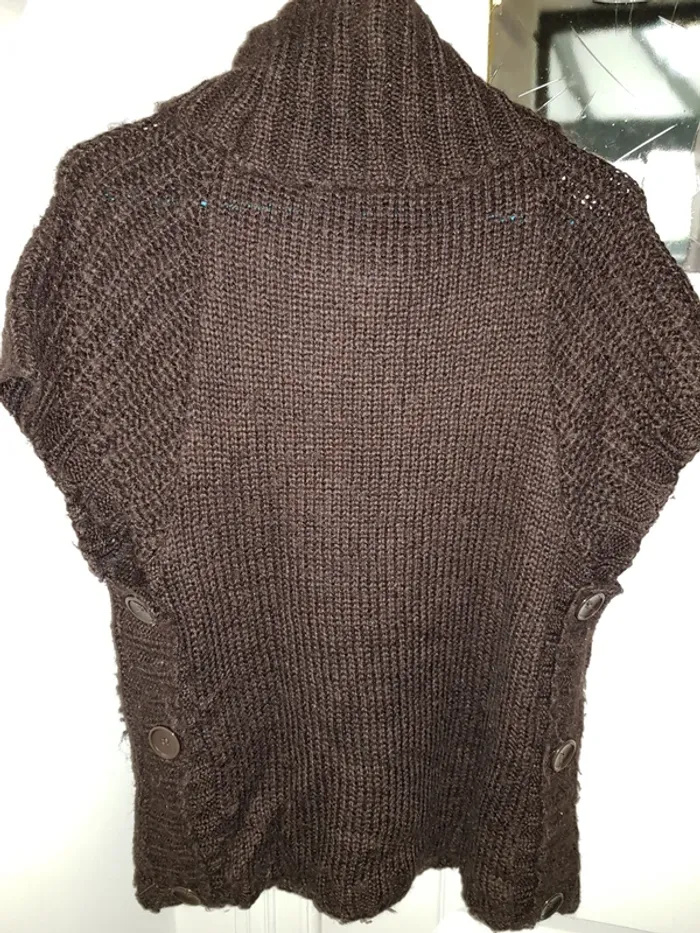 Pull sans manche, col roulé - photo numéro 2