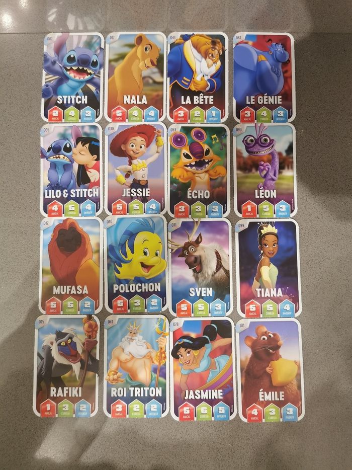 Lot de 16 cartes Disney Leclerc 2025