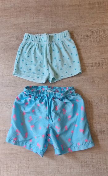 Short bleu 18 mois