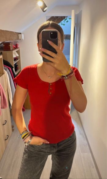 Tee shirt rouge Naf Naf taille S