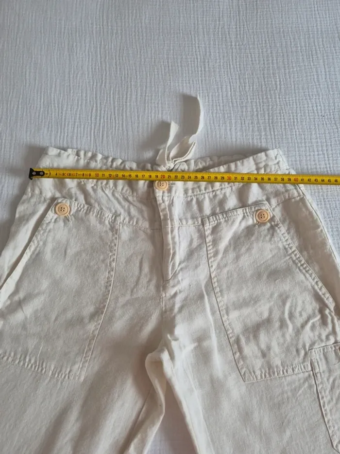 Comptoir des cotonniers - Pantalon beige / écru taille 40 - photo numéro 11