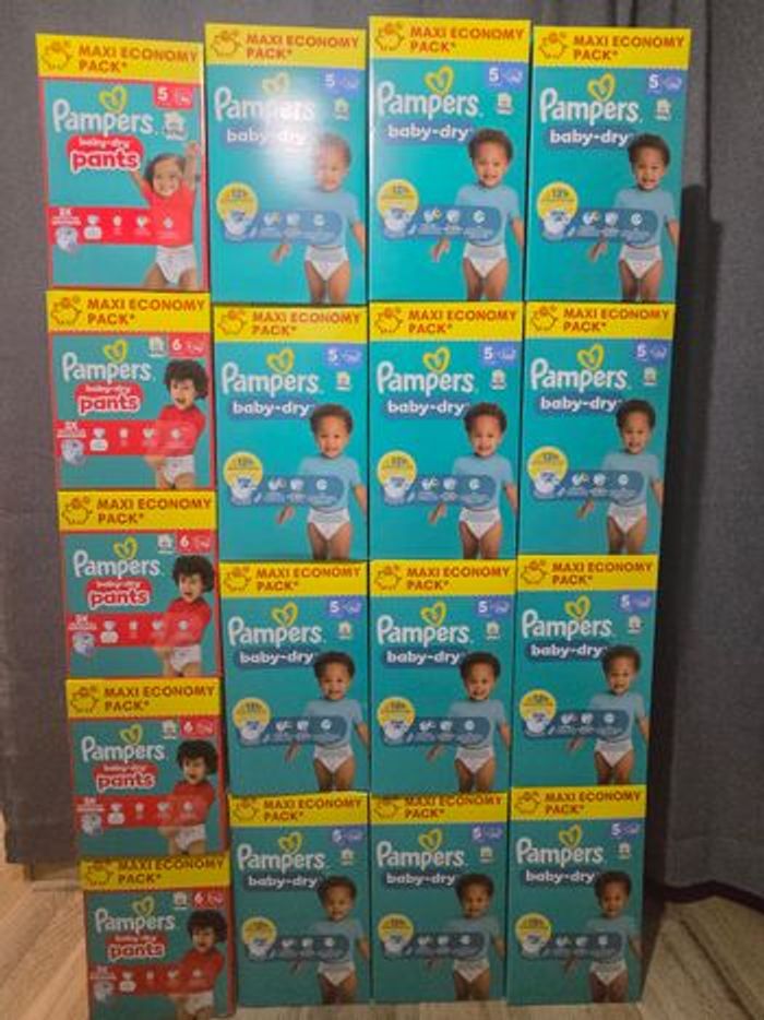 Couches Pampers MaxiPack Baby-dry ou Pant's