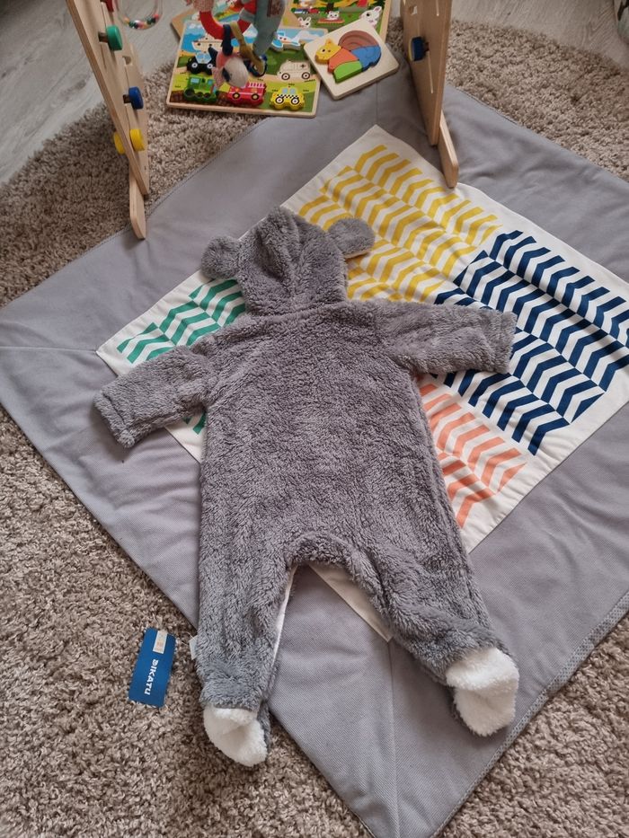 Combinaison bebe neuve hiver ourson gris 9 mois - photo numéro 3