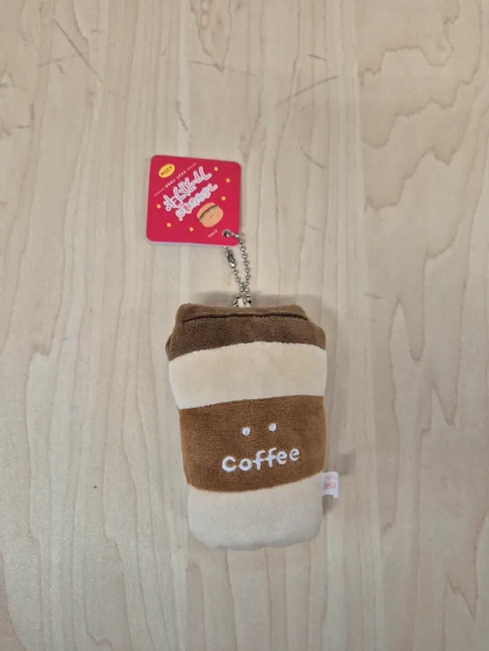 Porte-clés peluche Tsuburana Hitomi "Fast Food" : Coffee