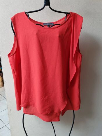 Débardeur léger rouge uni