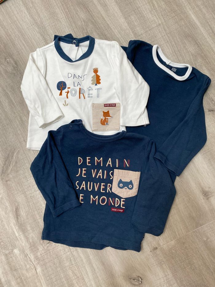 Tee-shirts manches longues Sucre d’orge - 9 Mois