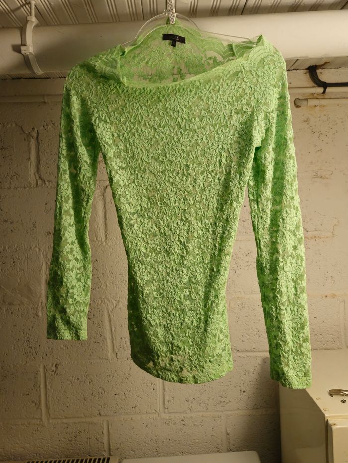 Haut vert imprimé transparent - photo numéro 2