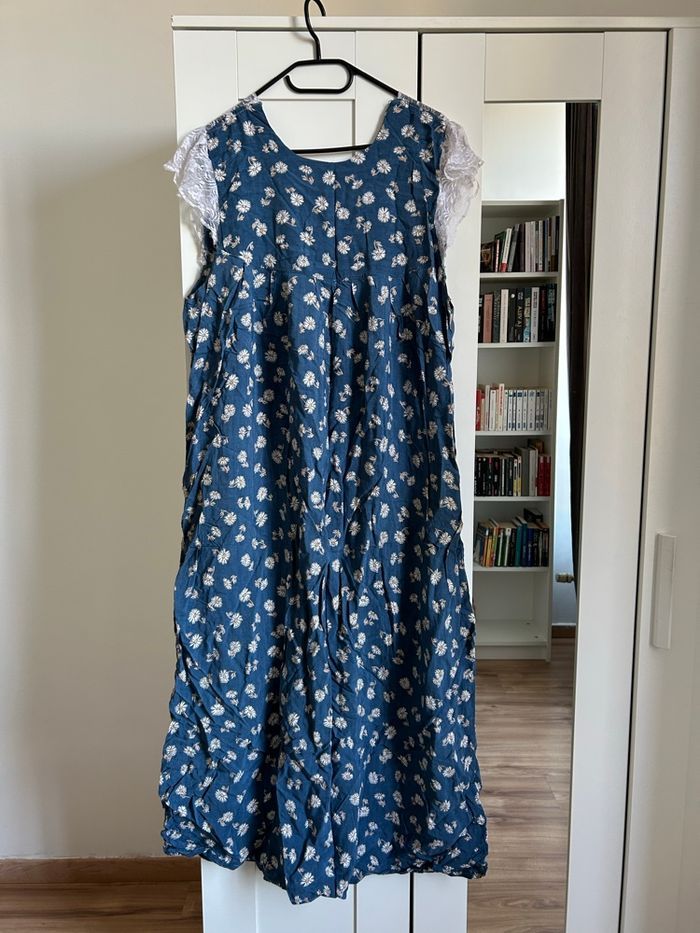 Robe bleu à motifs ongue Boutique Indépendante Taille Unique - photo numéro 6