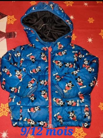 Manteaux a capuche mickey 9/12 mois