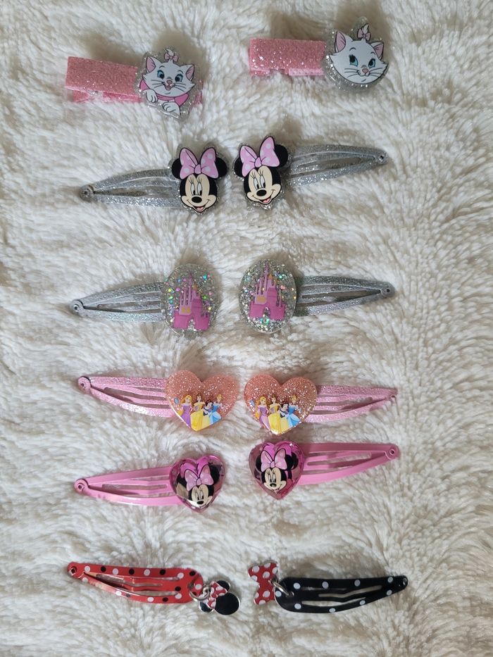 Lot de pinces à cheveux Minnie et Disney
