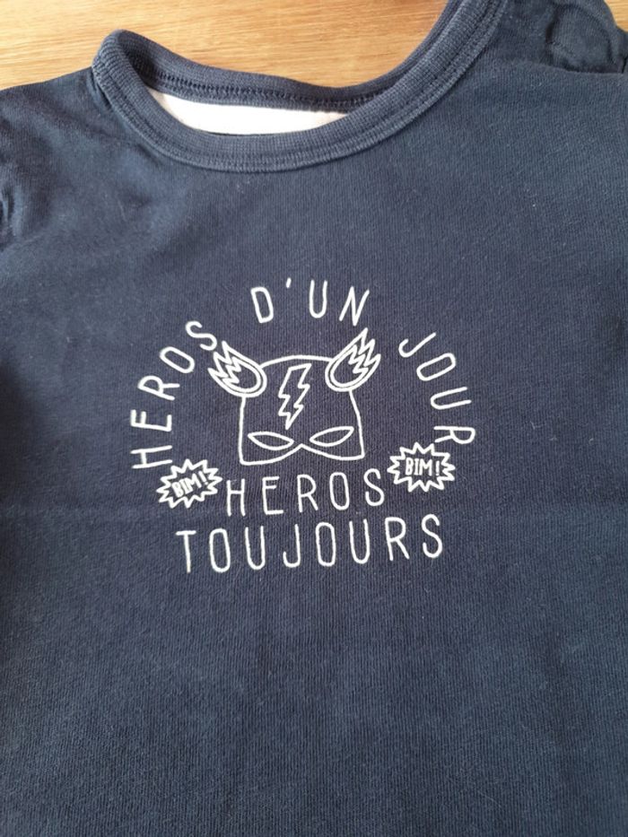 T-shirt manches longues vertbaudet 12m - photo numéro 2