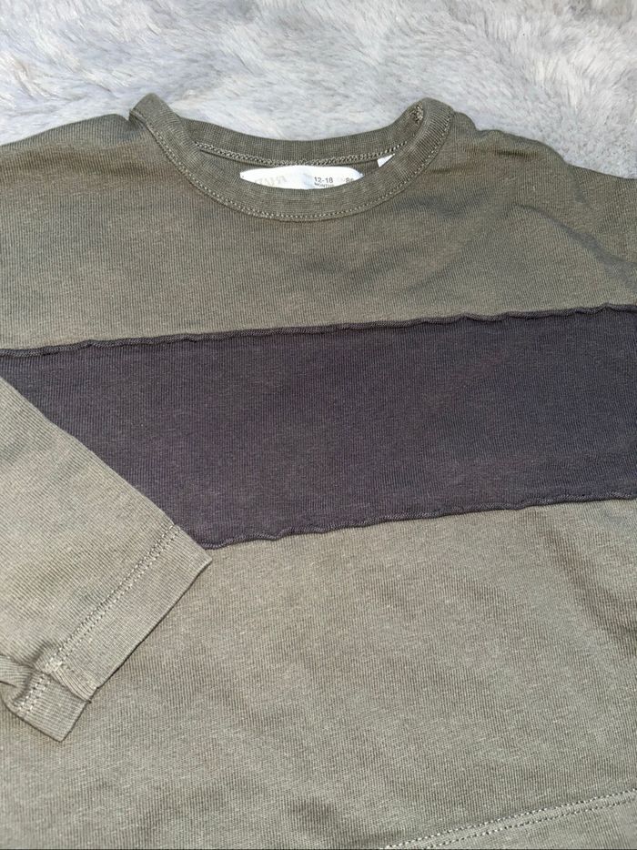 Petit pull kaki - 12/18 mois - Zara - photo numéro 2