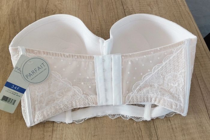 Soutien-gorge bandeau coques crème beige taille 90G Parfait - photo numéro 2