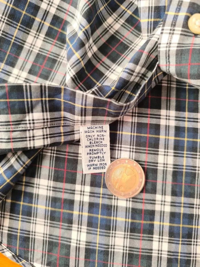 Chemise à carreaux - Ralph Lauren - Logo brodé rouge - Classic fit - Blanc, noir, bleu - Taille XL - photo numéro 9