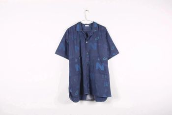 Superbe chemisette en coton motif typographie (#240326)