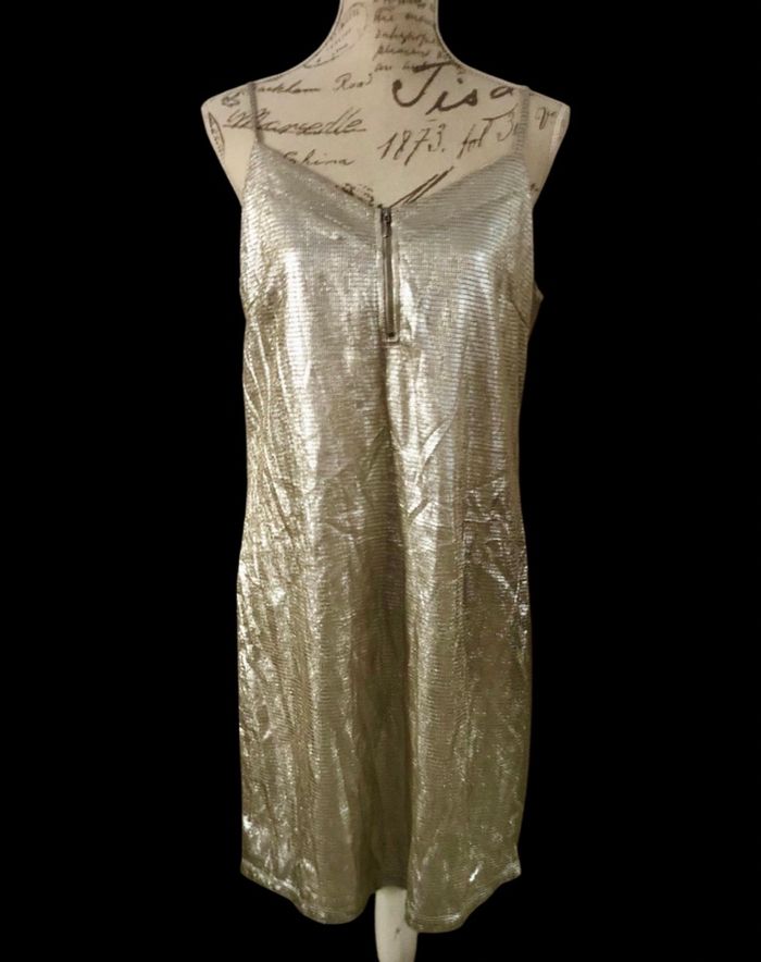 Robe de soirée argentée