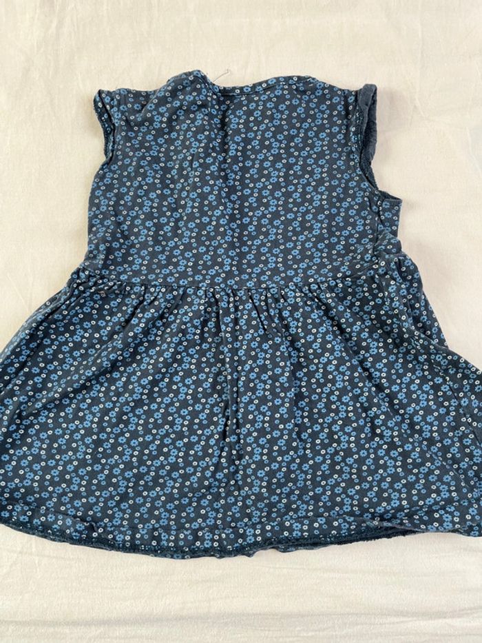 Robe bleue/noire fleurs 18 mois FPC - photo numéro 3