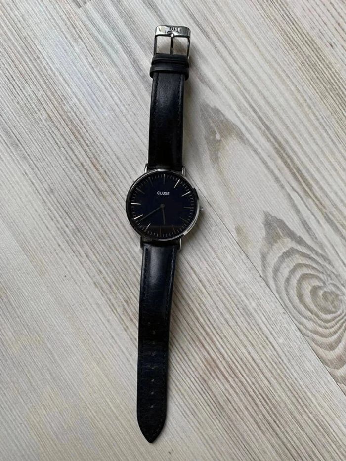 Montre Cluse en cuir noir pour femme - photo numéro 3