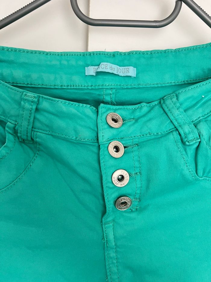 Jean skinny vert d’eau Place du jour Vintage - photo numéro 4
