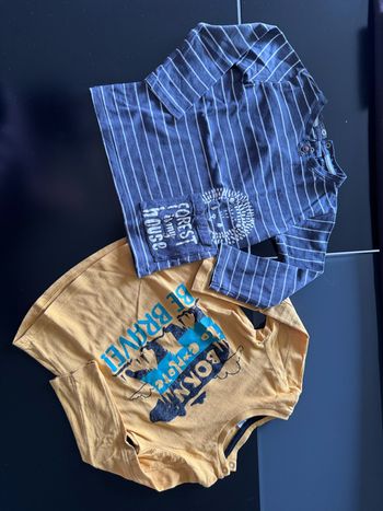 Lot 2 t-shirt 18-24 mois Forest